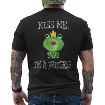 Kiss Me I'm A Princess Frog T-Shirt mit Rückendruck - Geschenkecke