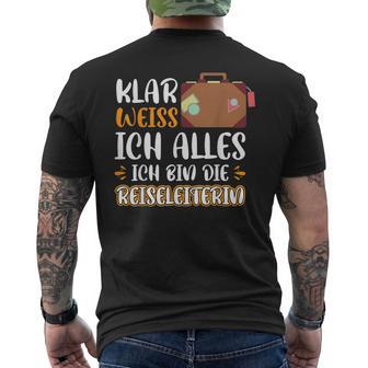 Klar Weiß Ich Alles Ich Bin Die Reiseleiterin S T-Shirt mit Rückendruck - Geschenkecke