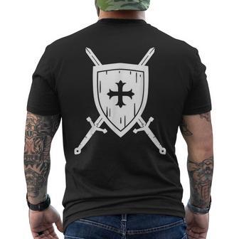 Knight Costume Knight Costume Shield Sword T-Shirt mit Rückendruck - Geschenkecke