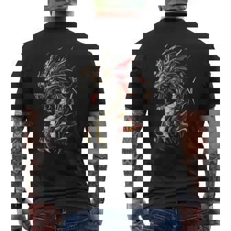 Knucker Dragon Motif Obra De Arte Mítica Knucker Dragon Camiseta Hombre Estampado Espalda - Regaloses