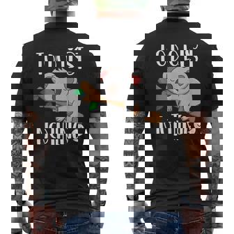 Koala To Do Lista Nada Dormir Koala Amante Lindo Koala Camiseta Hombre Estampado Espalda - Regaloses