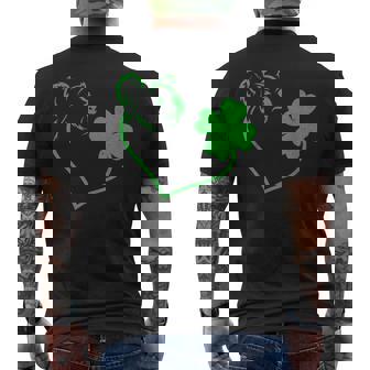 Koala Shamrock Heart Clover Leaf St Patrick's Day Men's Back Print T-Shirt - Monsterry