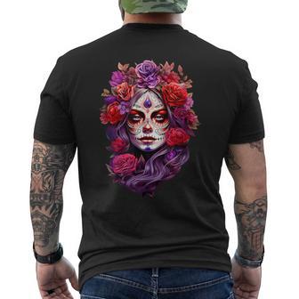 La Catrina Cool Dia De Muertos Day Of The Dead T-Shirt mit Rückendruck - Geschenkecke