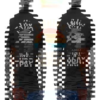 La Pesca Es Mi Terapia Pescador Pesca En El L Camiseta Hombre Estampado Espalda - Regaloses