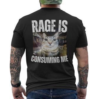 La Rage Me Consume Mème Drôle De Chat T-shirt imprimé au dos - Cadeauxyz