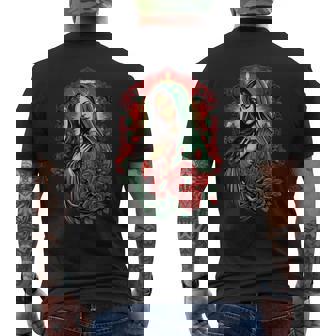 Our Lady Virgen De Guadalupe Virgin Mary Catholic Saint Men's Back Print T-Shirt - Monsterry