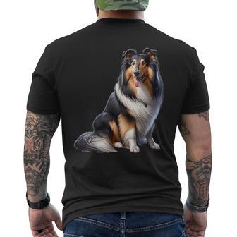 Langhaar Collie Motiv Collie T-Shirt mit Rückendruck - Geschenkecke