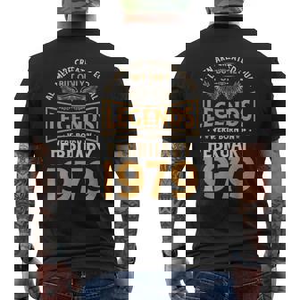 Las Leyendas De Cumpleaños Nacieron En Febrero De 1979 Camiseta Hombre Estampado Espalda - Regaloses