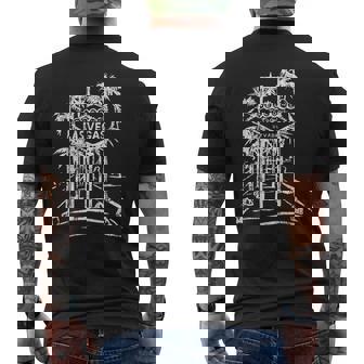 Las Vegas Strip Retro Famous Sign Nevada Souvenir T-Shirt Men's Back Print T-Shirt - Monsterry
