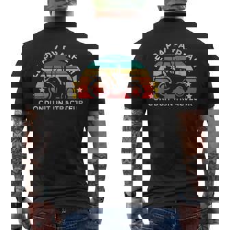 Le Papy Parfait Conduit Un Tracteur Humour Agriculteur Rétro T-shirt imprimé au dos - Cadeauxyz