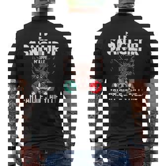 Le Sanglier Humour Animaux Chasse Plaisanterie Sortie Papa T-shirt imprimé au dos - Cadeauxyz