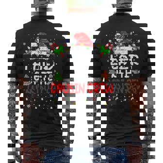 Leader Of The Cousin Crew Pajamas Family Matching Xmas Men's Back Print T-Shirt - Monsterry