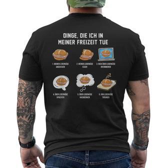 Leberkäse In Der Freizeit Meat Cheese Liver Cheese S T-Shirt mit Rückendruck - Geschenkecke