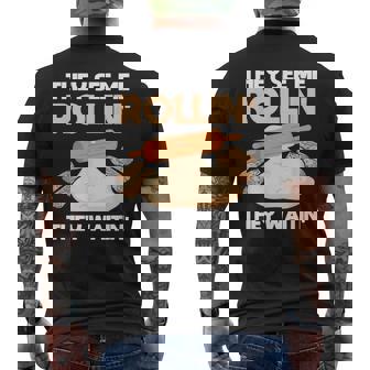 Lefse Shirt And Norwegian Flatbread Tee -Adults Lefse Making Small Classic Fit Crew Neck Short Sleeve Men's Back Print T-Shirt - Monsterry