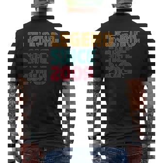 Legend Since 2009 13 Years Old Retro Born 2009 13Th Birthday Men's T-shirt Back Print | Mazezy