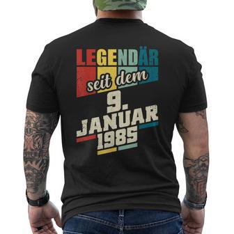 Legendary Since 9Th January 1985 Birthday 911985 T-Shirt mit Rückendruck - Geschenkecke