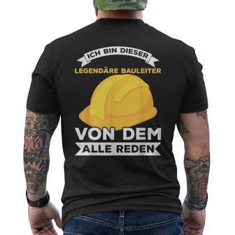 Legendary Construction Manager Builder Construction Site Saying T-Shirt mit Rückendruck - Geschenkecke