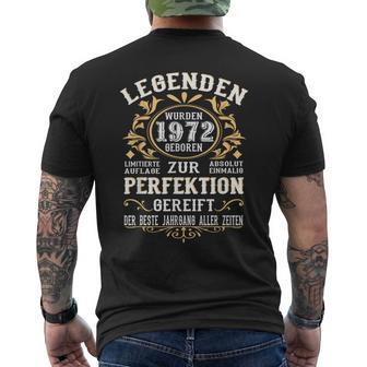 Legends 1972 Born intage 1972 Birthday T-Shirt mit Rückendruck - Geschenkecke