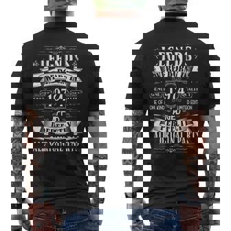 Legends Born In 1974 51St Birthday 51 Years Old Bday Men Men's T-shirt Back Print | Mazezy