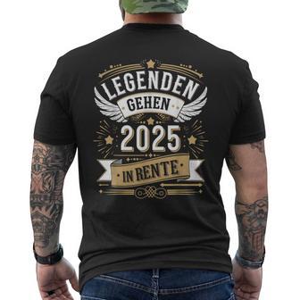 Legends Go 2025 In Retirement Pensioner T-Shirt mit Rückendruck - Geschenkecke