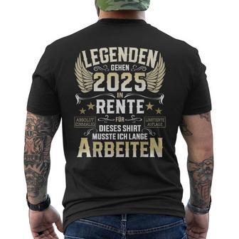 Legends Go Into Retirement 2025 Long Work For Retirees T-Shirt mit Rückendruck - Geschenkecke