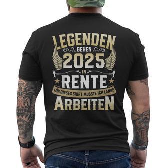 Legends Retirement 2025 Long Work For Pensioners In Retirement T-Shirt mit Rückendruck - Geschenkecke