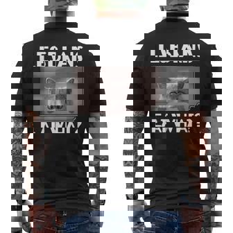 Lesbians Eat What Scared Kitten LGBT Men's Back Print T-Shirt - Monsterry