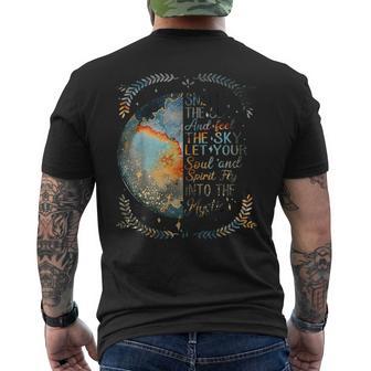 Let Your Soul And Spirit Fly IntoThe Mystic Men's Back Print T-Shirt - Monsterry