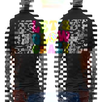 Let's Crazy Retro Birthday Party Glowing 80S 90S Group Team Men's T-shirt Back Print | Mazezy