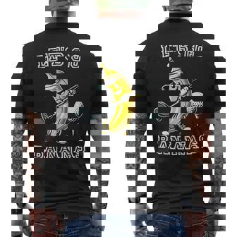 Let's Go Bananas Golf With Banana Golfer Graphic Men's T-shirt Back Print - Monsterry