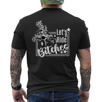 Let's Ride Bitches Utv Sxs Four Wheeler Utv Offroad Mudding Men's T-shirt Back Print - Thegiftio UK