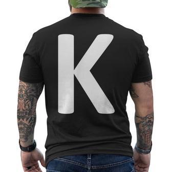 Letter K T-Shirt mit Rückendruck - Geschenkecke