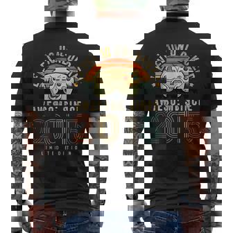 Level 10 Unlocked 10Th Birthday Boys Gamer 10 Year Old Men's T-shirt Back Print - Seseable