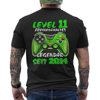 Level 11 Birthday Boy Gamer 2014 11Er Birthday T-Shirt mit Rückendruck - Geschenkecke