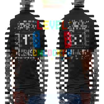 Level 11 Unlocked Birthday Video Gamer 11Th Birthday Boys Men's T-shirt Back Print - Seseable