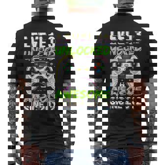 Level 13 Unlocked Awesome Since 2012 13Th Birthday Gaming Men's T-shirt Back Print - Seseable