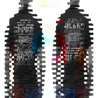 Level 14 Unlocked Awesome Since 2011 14Th Birthday Gaming Men's T-shirt Back Print - Thegiftio UK