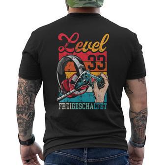 Level 33 Years Birthday Gamer 33Rd Birthday T-Shirt mit Rückendruck - Geschenkecke