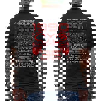 Level 35 Unlocked Awesome Since 1990 35Th Birthday Gaming Men's T-shirt Back Print | Mazezy