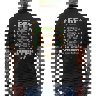 Level 6 Unlocked 6Th Birthday Gamer Pixel Video Game Party Men's T-shirt Back Print - Seseable