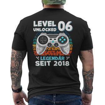 Level 6 Years Birthday Young Gamer 2018 Birthday T-Shirt mit Rückendruck - Geschenkecke