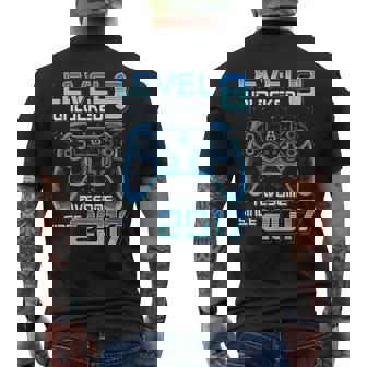 Level 8 Unlocked Video Game Party 8Th Birthday Gamer Boys Men's T-shirt Back Print - Seseable