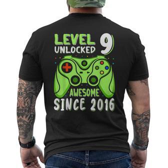 Level 9 Unlocked Awesome 2016Ideospiel 9Th Birthday Boy T-Shirt mit Rückendruck - Geschenkecke