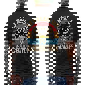 Leveled Up To Godfather Retro Promocionado A Padrino Regalo Camiseta Hombre Estampado Espalda - Regaloses