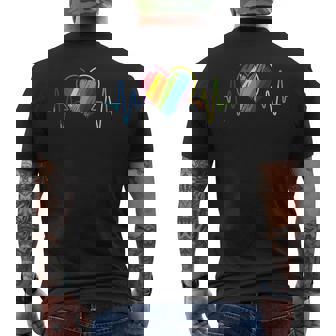 Lgbt Arcoíris Corazón Gay Lesbiana Transgender Orgullo Gay Camiseta Hombre Estampado Espalda - Regaloses