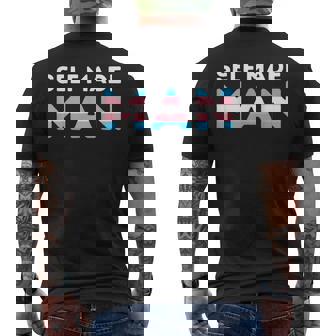 LGBT Trans Pride Self Made Man Transman Lover Transgender Men's Back Print T-Shirt - Monsterry