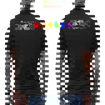 LGBTQ Boo Ghost Spooky Halloween Rainbow Gay Pride Men's Back Print T-Shirt - Monsterry