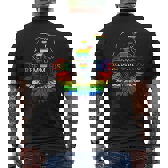 LGBTQ Pride Mama Bear Free Mom Hugs LGBT Proud Rainbow Ally Men's Back Print T-Shirt - Monsterry