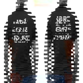 Liberté Egalité Fckafdé Politisches Statement T-Shirt mit Rückendruck - Seseable