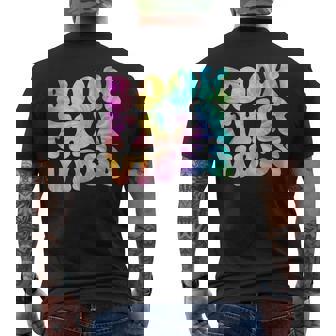 Library Book Fair Vibe Tie Dye School Reading Nostalgic Men's Back Print T-Shirt - Monsterry